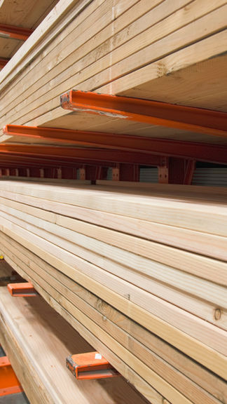 Lumber Selection at Hardware Store