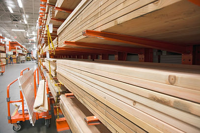 Lumber Selection at Hardware Store