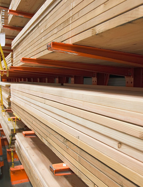 Lumber Selection at Hardware Store