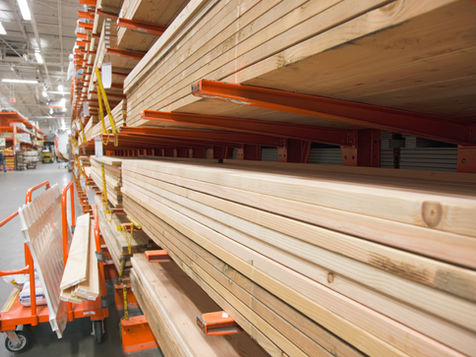 Lumber Selection at Hardware Store