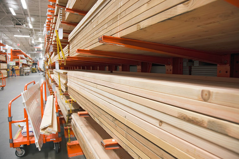 Lumber Selection at Hardware Store