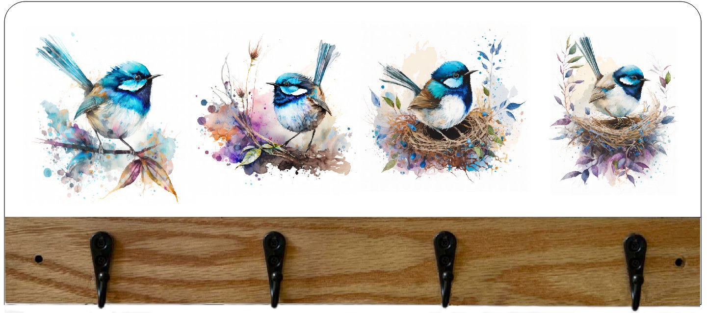 Blue Wren Key Rack