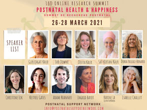Programme du Sommet en ligne - Réseau Post-natal Support Network - du 26 au 28 mars 2021.