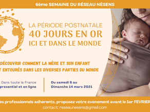 6ème semaine nationale du Réseau Né-Sens - du 06 au 14 mars 2021