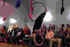 Aerial hoop trick