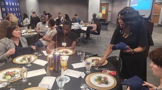 Etiquette Consultant, Carla Thompson, was the Keynote Speaker for a Business Dining Event at TCC.