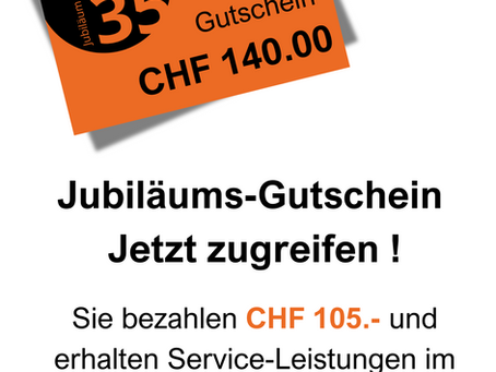 Jubiläums-Serviceaktion