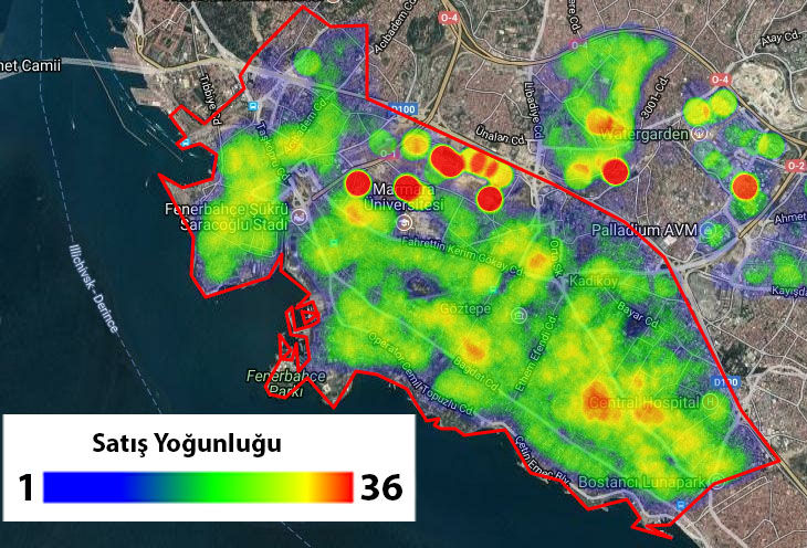 Kadıköy bağımsız bölüm satış yoğunluğu haritası 2017