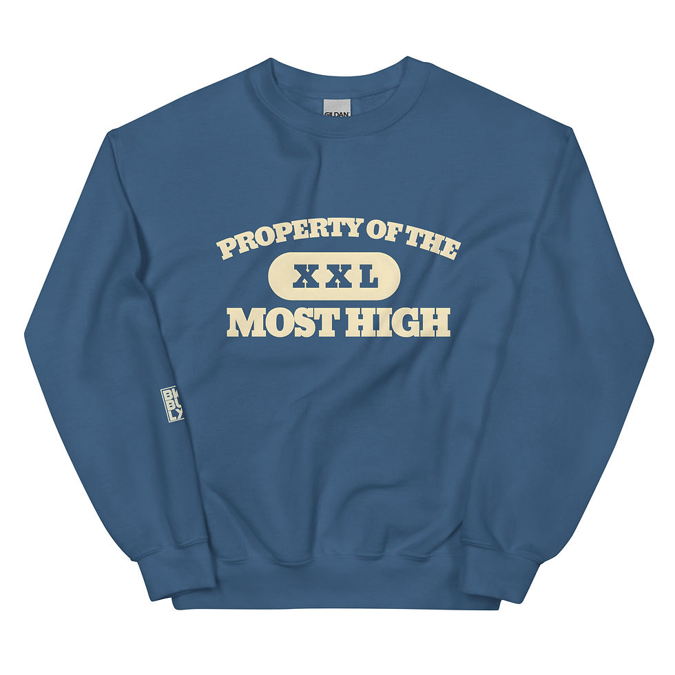 Thumbnail: Property of the most high Unisex Sweatshirt cream