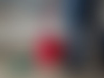 Someone stands in a puddle of water in a basement. They use a mop to soak up water with a red bucket nearby.