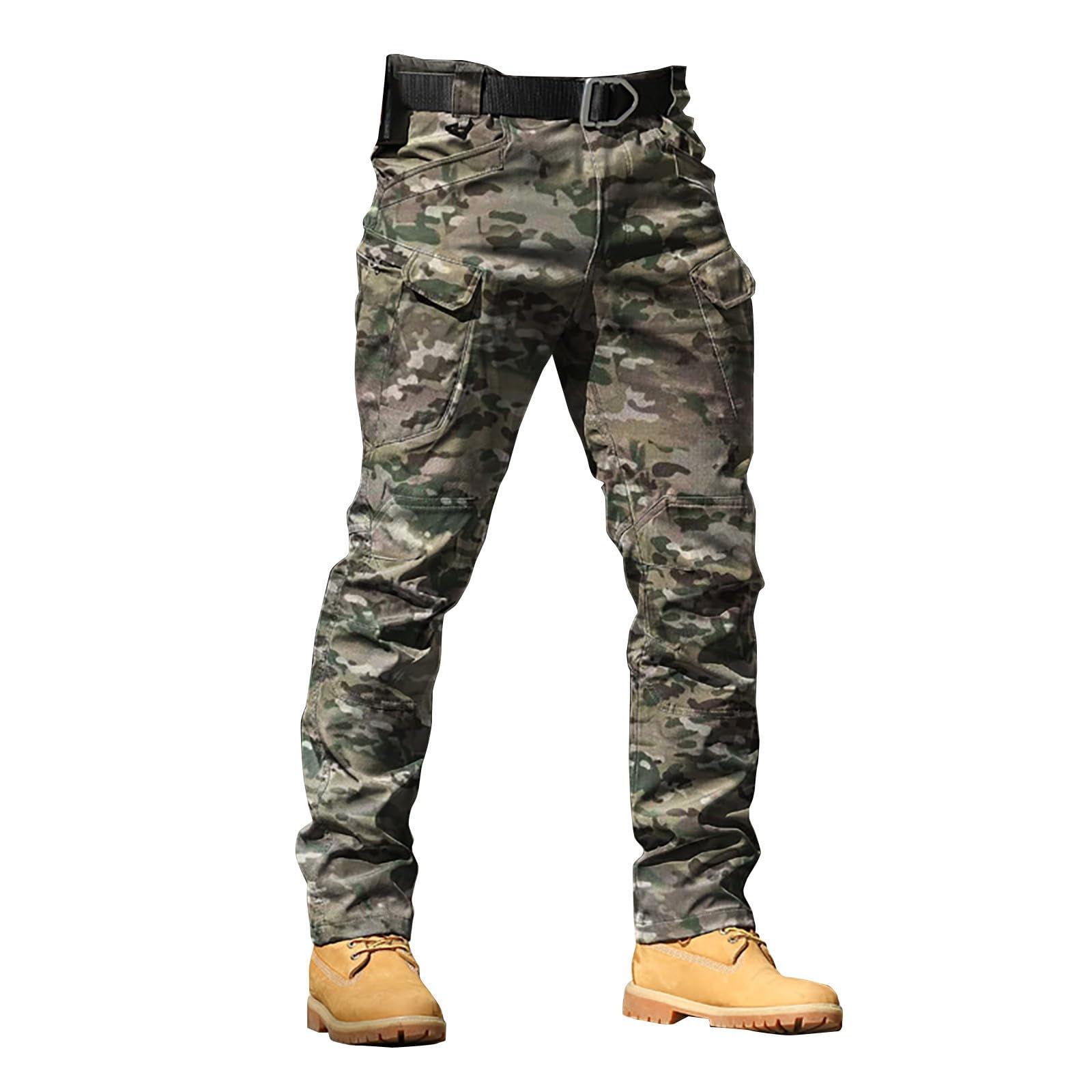 Men Cargo Pants Tactical Pants Baggy Outdoor Waterproof Cargo Hiking Pants Light