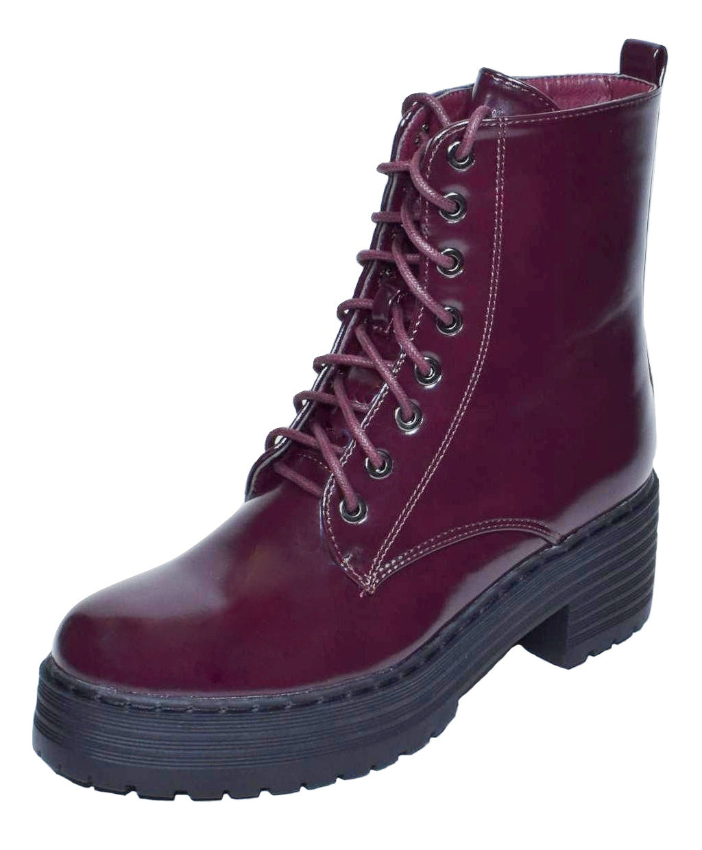 Μποτάκι lace up με φερμουάρ και κορδόνια 9898-10WI