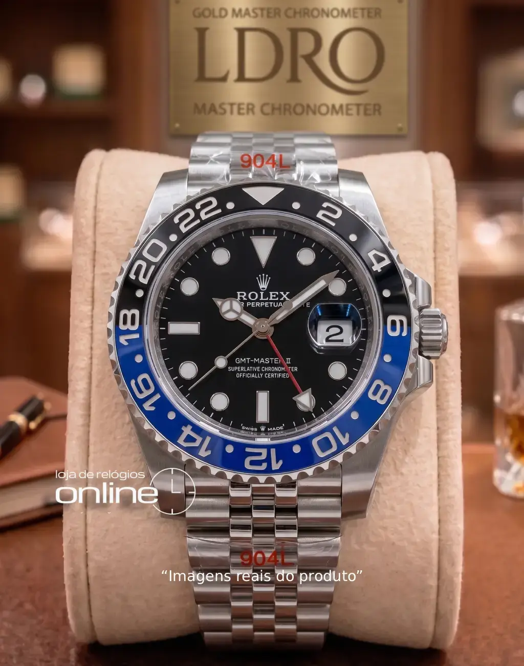 Rolex Gmt Master Ii Batman Jubileu Fundo Aberto