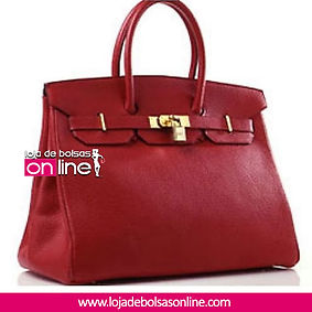 Réplica de Bolsas Hermes Italiana vermelha