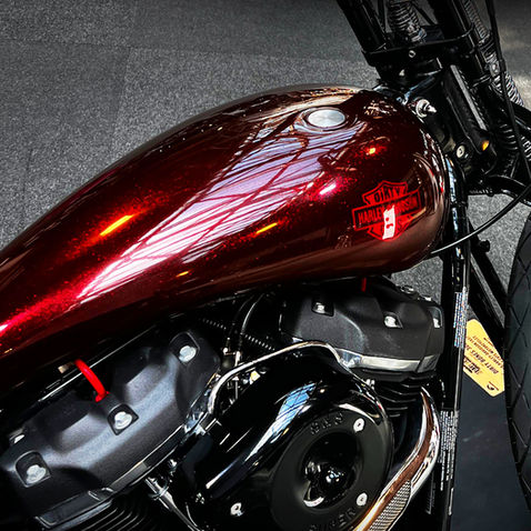CUSTOM PAINTED CANDY RED METAL FLAKE HARLEY DAVIDSON FUEL TANK
