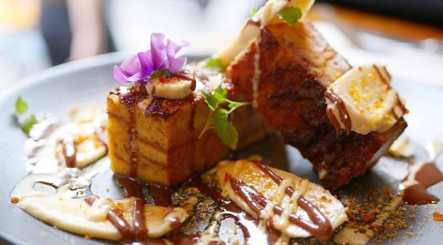 Brulee French Toast - Two Birds One Stone Cafe