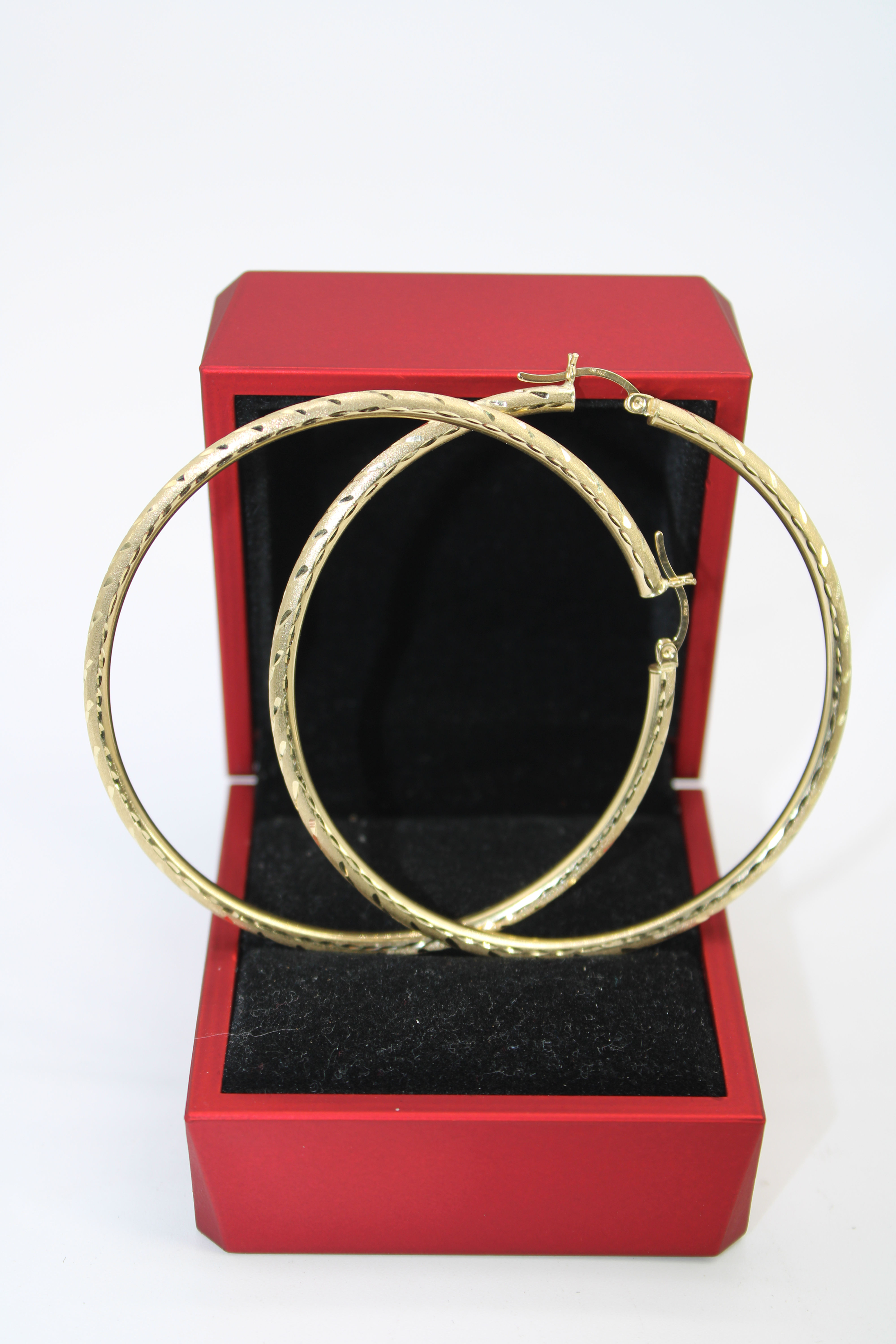 14K Classic Nice Hoop Earrings ( Large ) - BTJ™