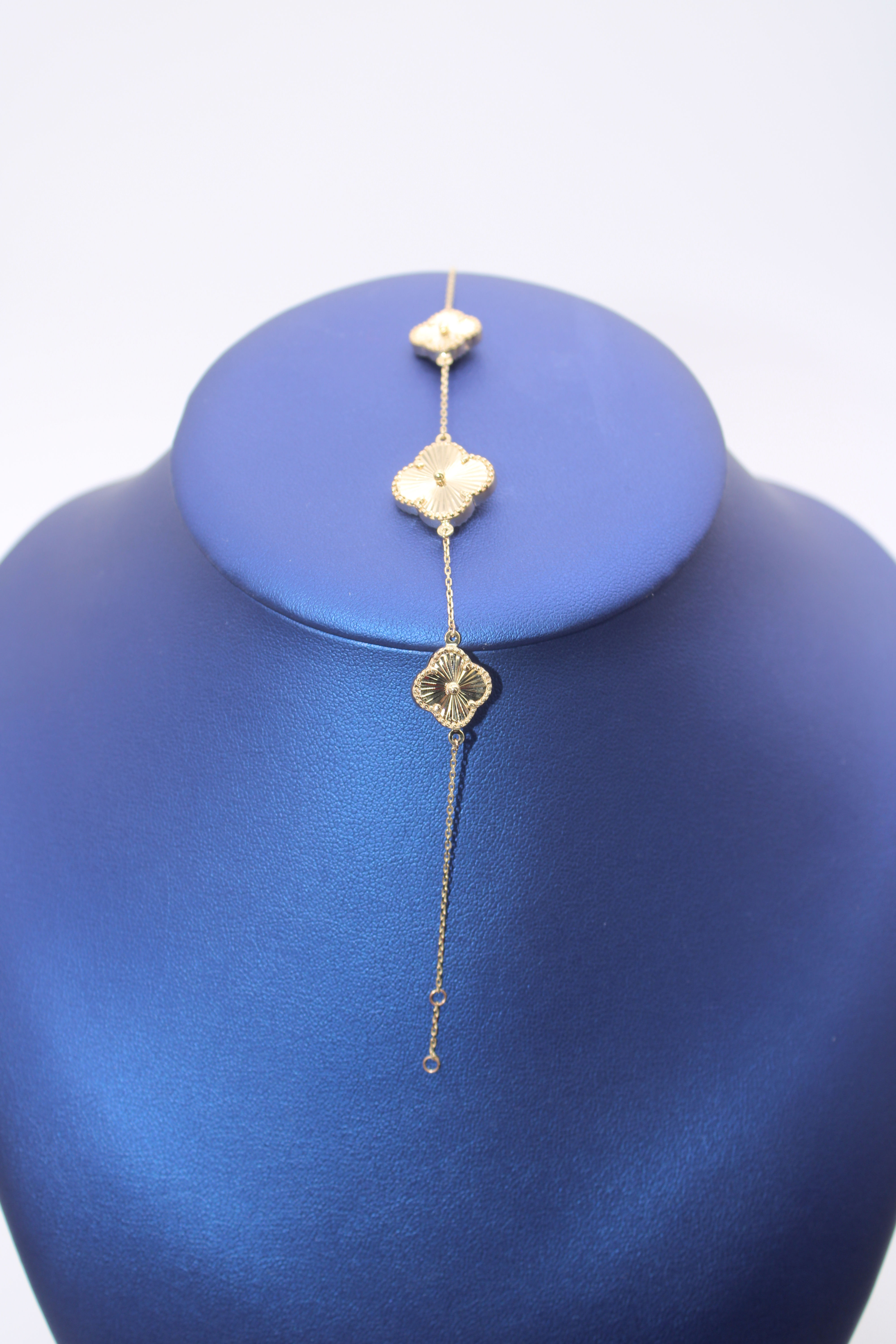 14K Fancy Two Size Trebol VC Bracelet CZ - BTJ™