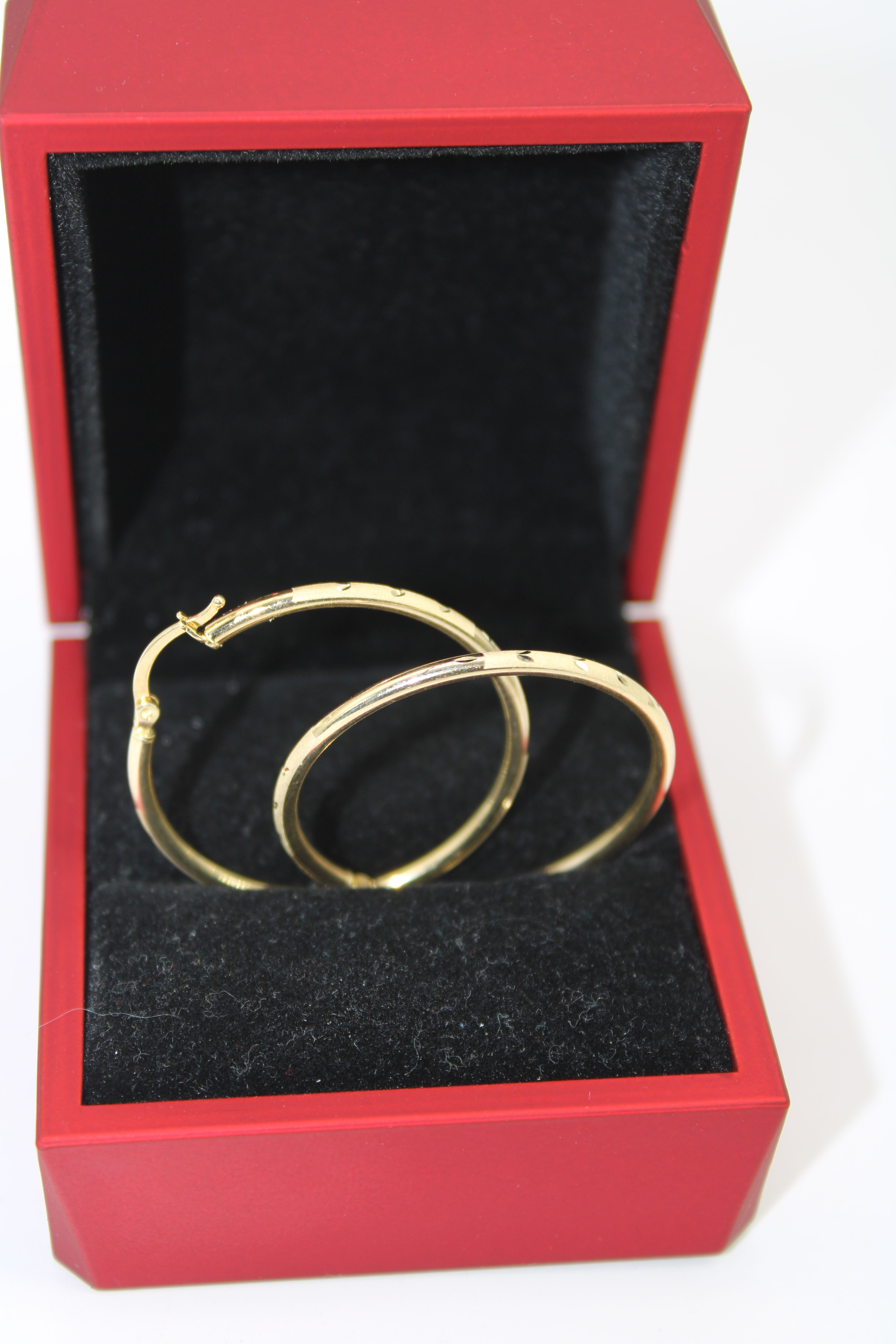 14K Fancy Hoops Earrings ( Medium ) - BamBam