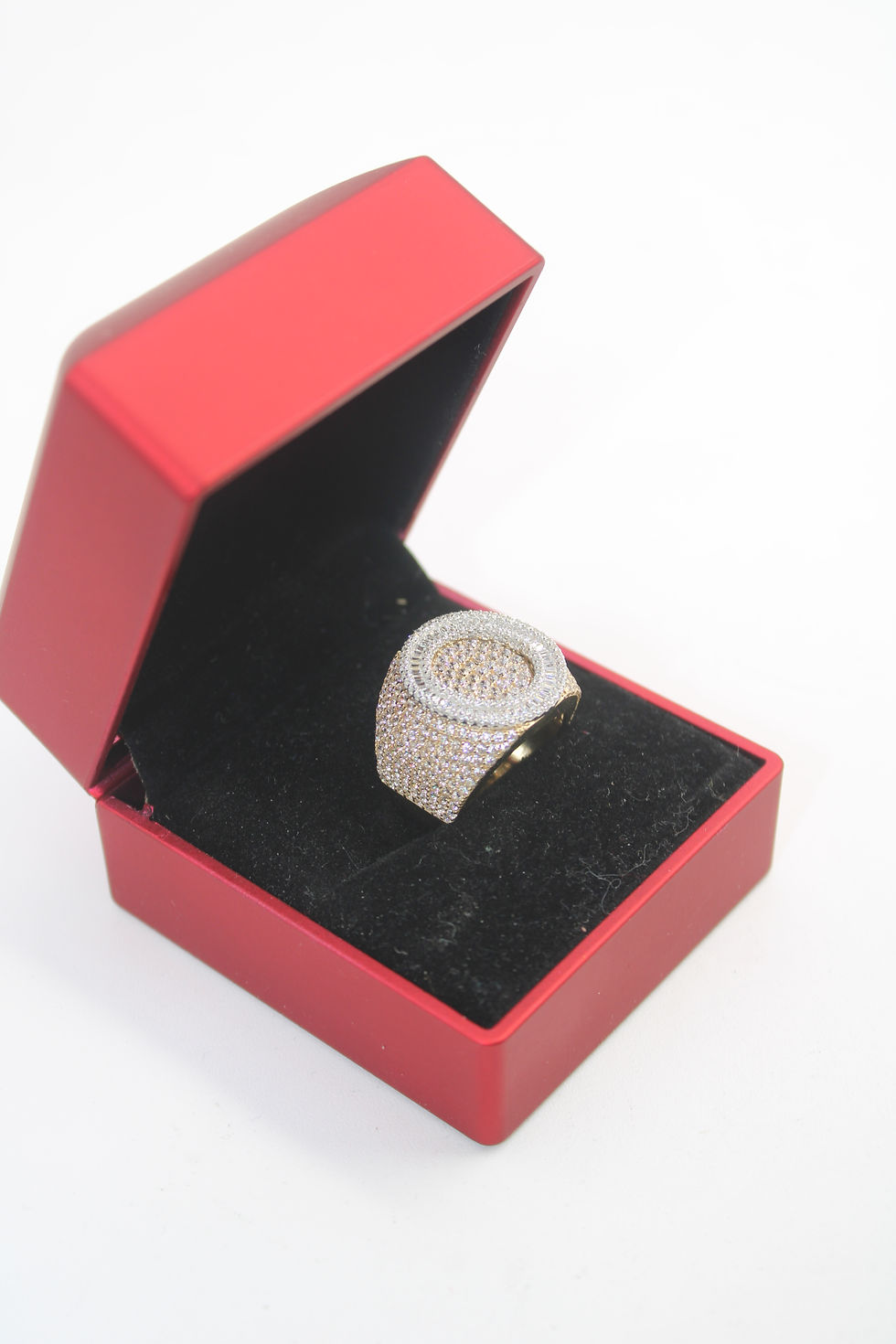 Thumbnail: 14K Letter O Baguette Men Ring Cz - BTJ™