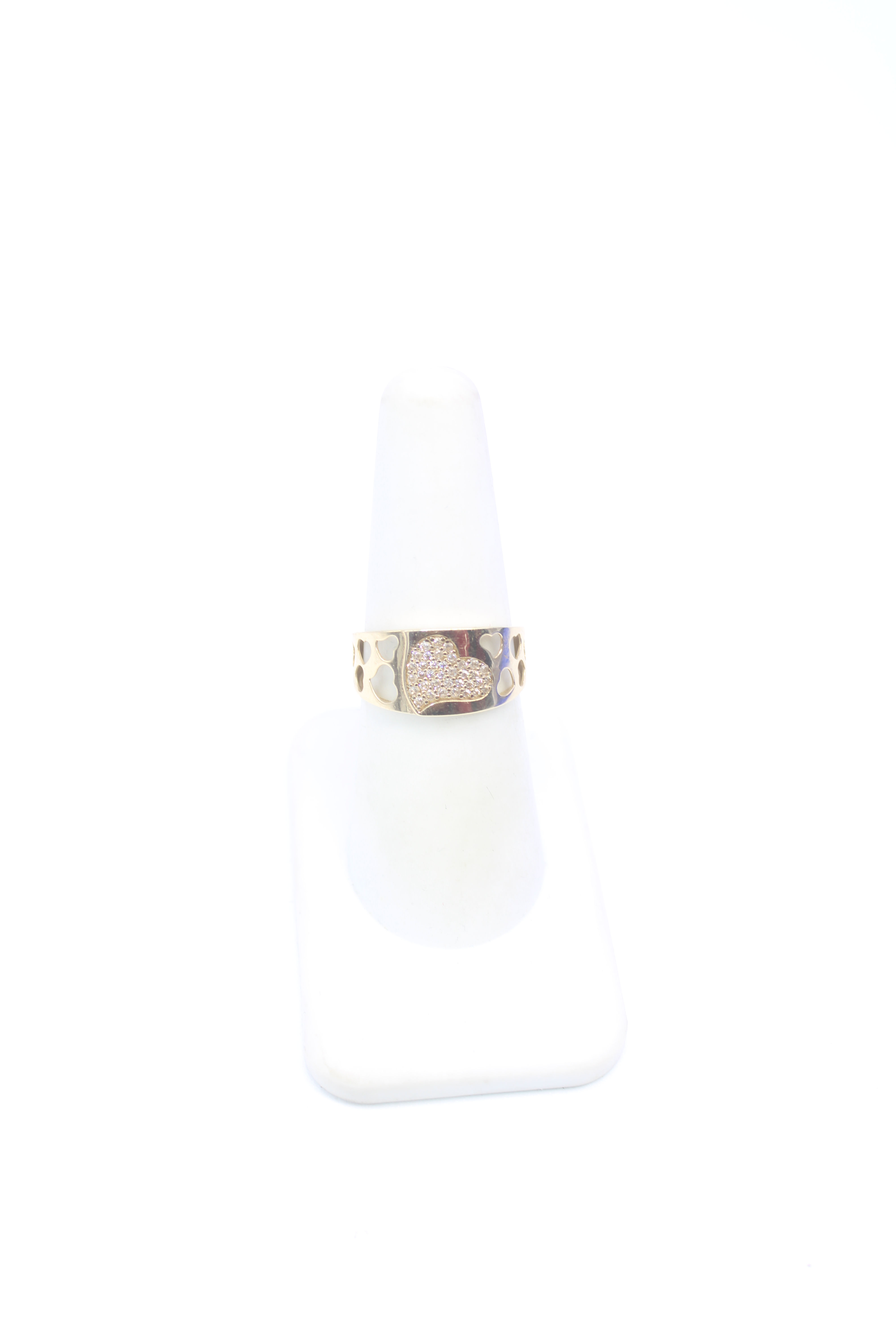 14K Nice Heart Style Woman Ring Cz - BTJ™
