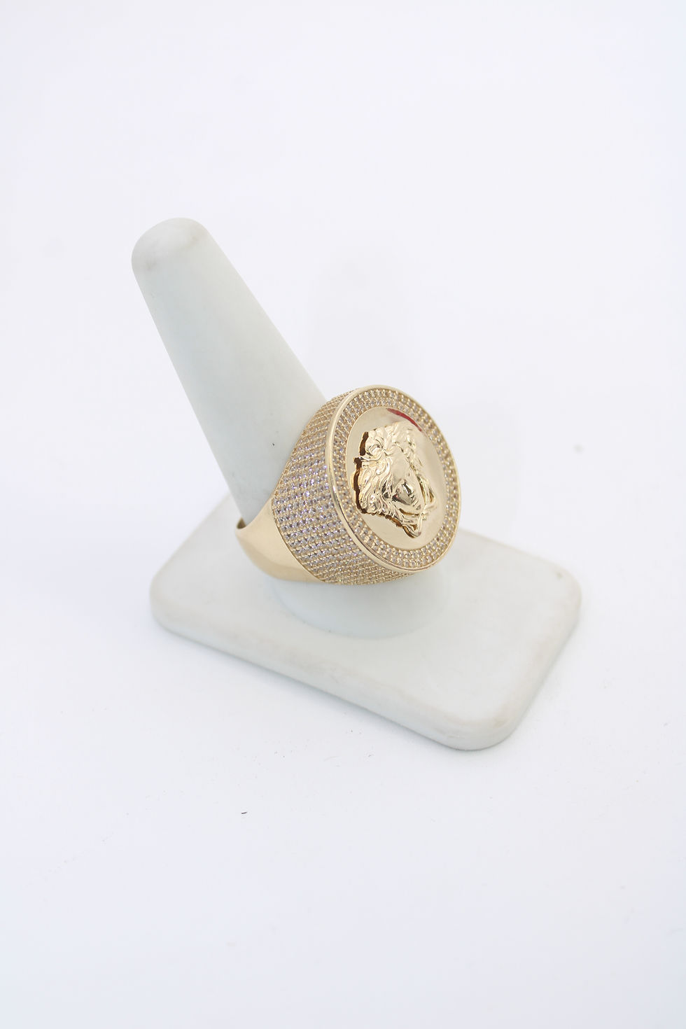 Thumbnail: 14K Classic Vc Men Ring Cz - BTJ™
