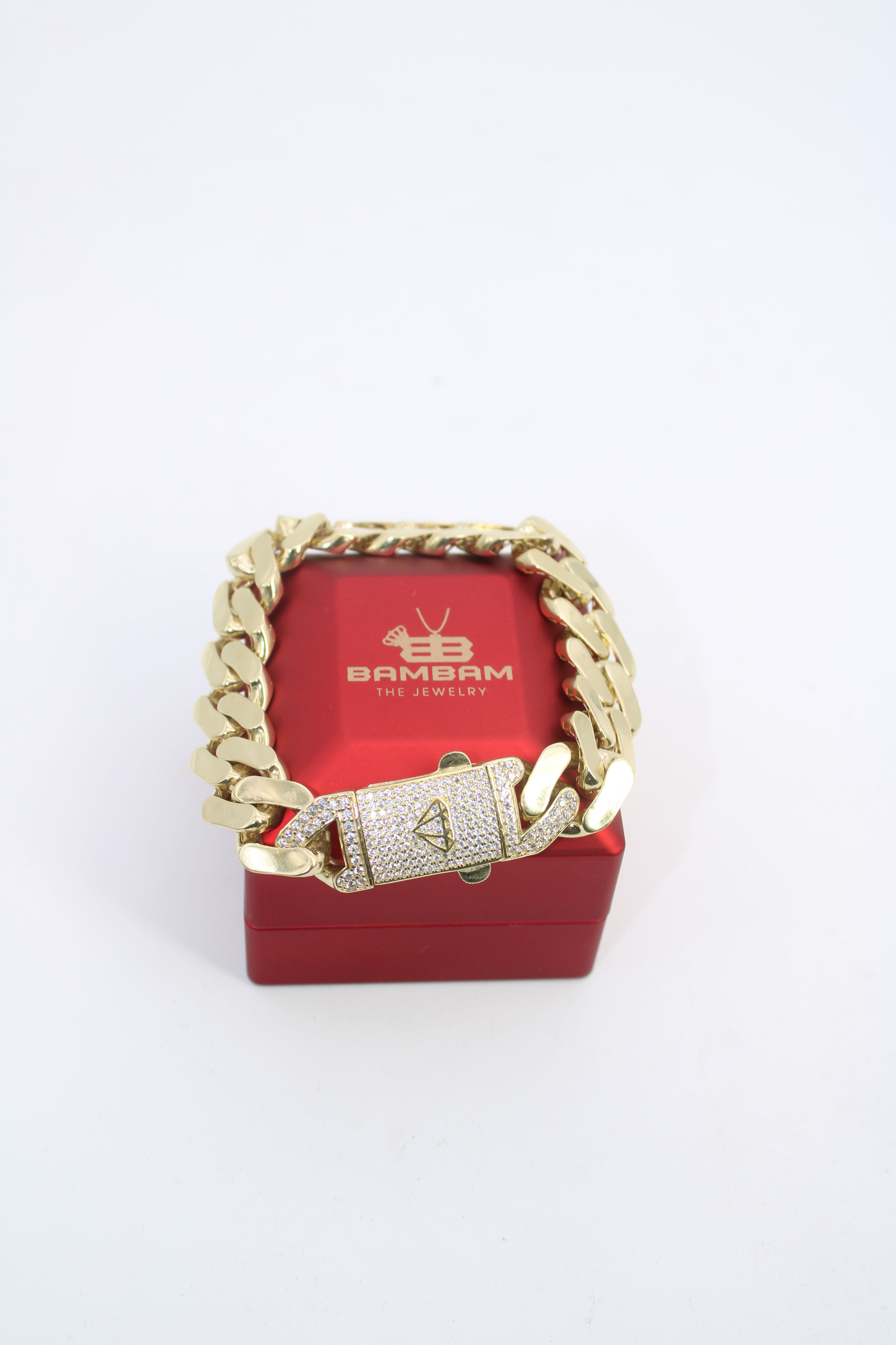 14K Itallo Bracelet (14.2mm)(81/2'') Cz  - BTJ™