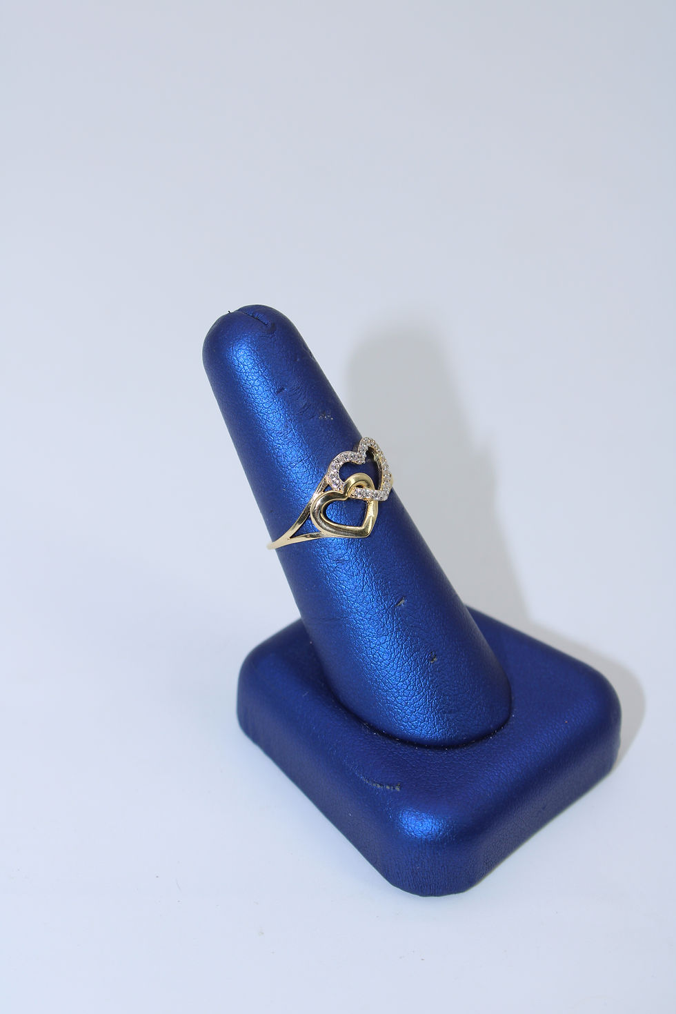 Thumbnail: 14K Two Small Heart Woman Ring Cz - BTJ™