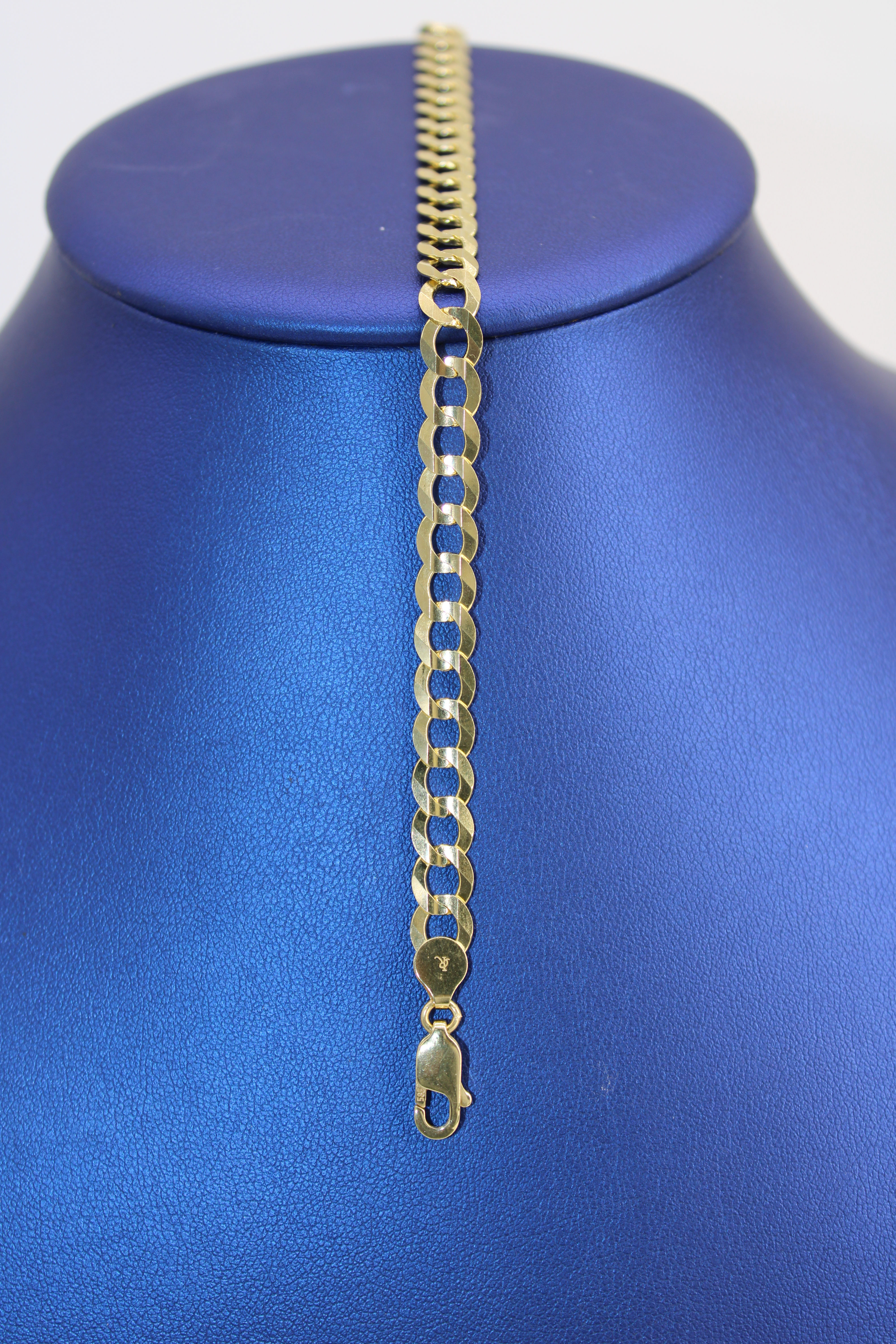 14K Solid Cuban Ankle Bracelet ( 7mm ) BTJ™