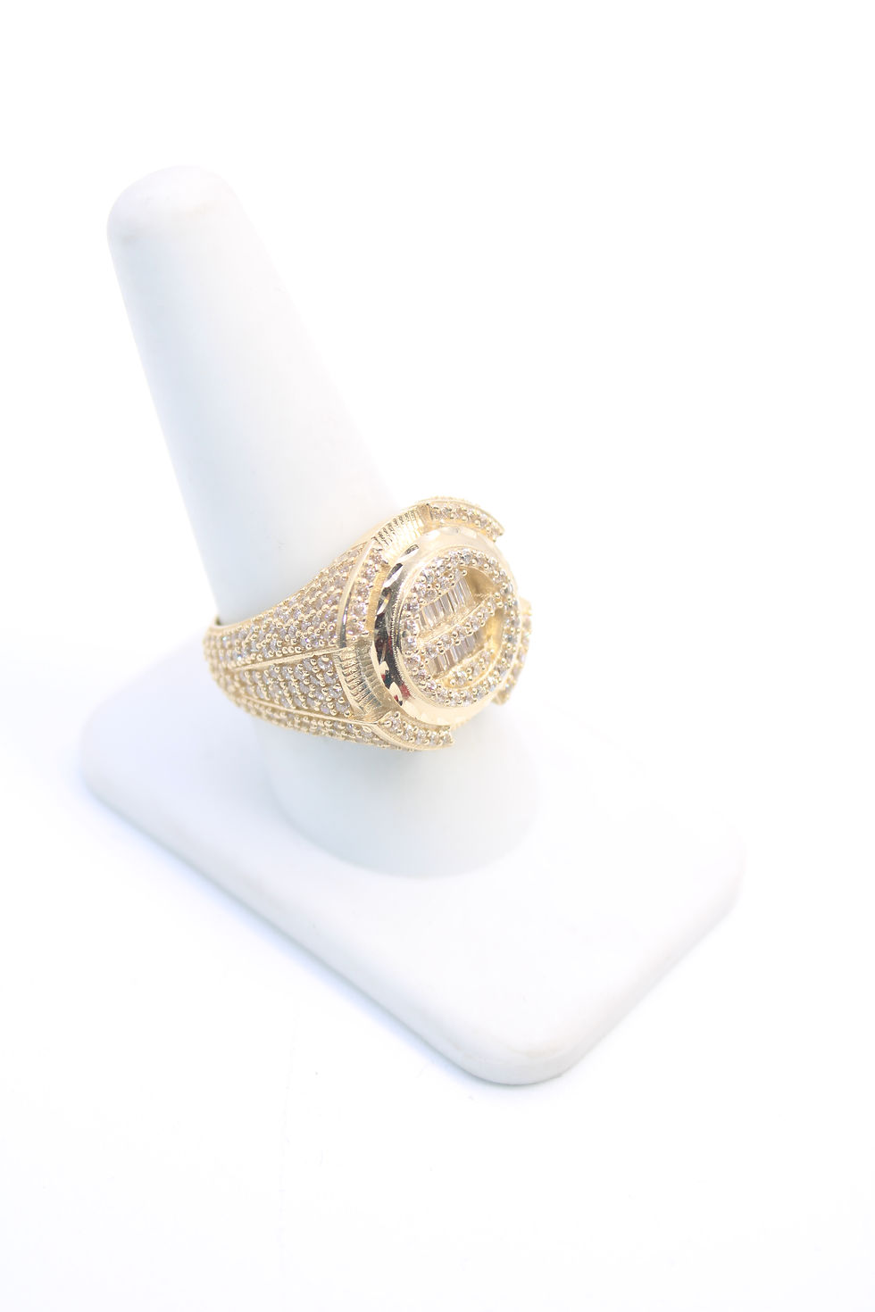 Thumbnail: 14K Nice Circle Men Ring Cz - BTJ™