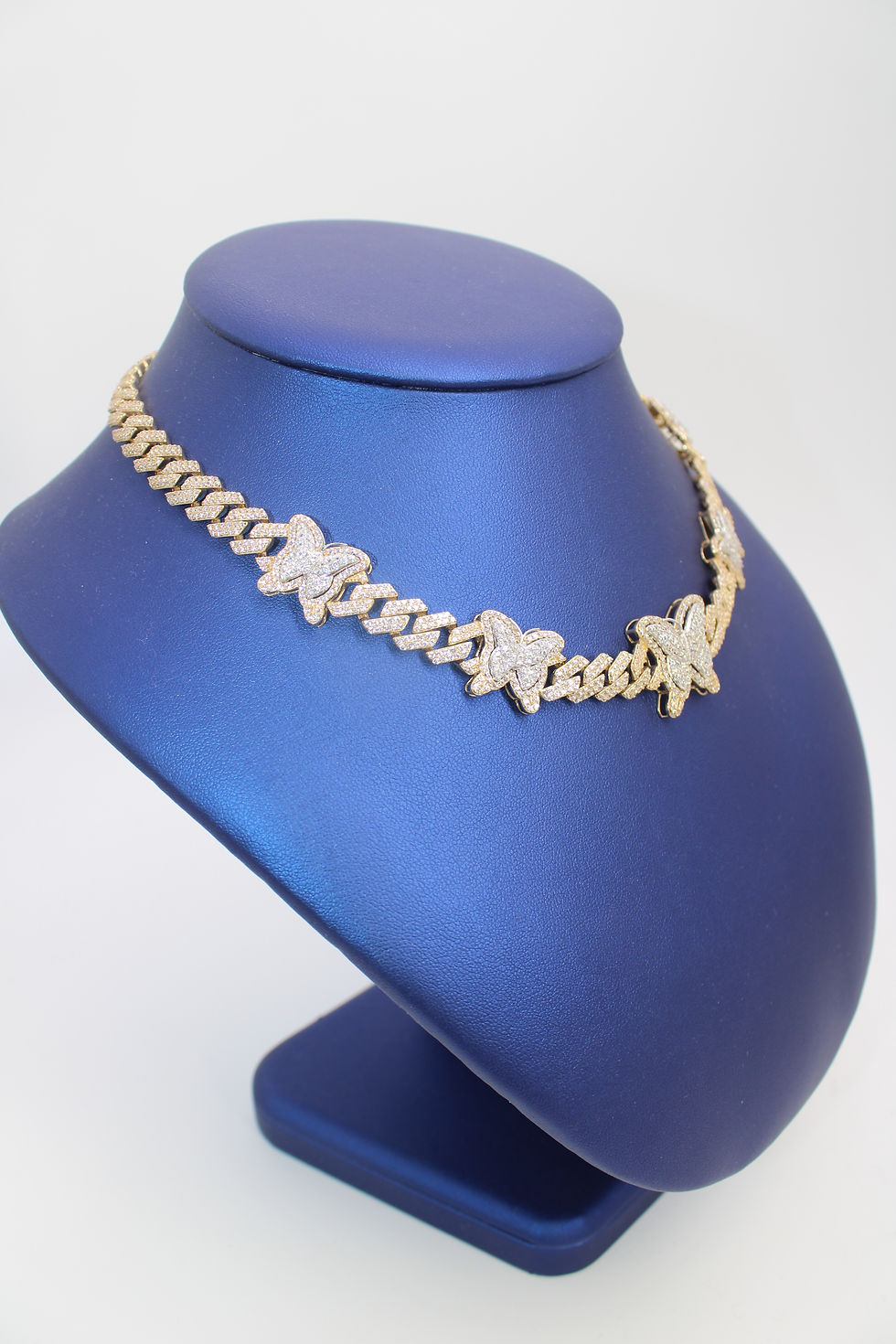Thumbnail: 14k Edge Butterfly Choker Full Cz ( 9.1mm)(17'') - BTJ™