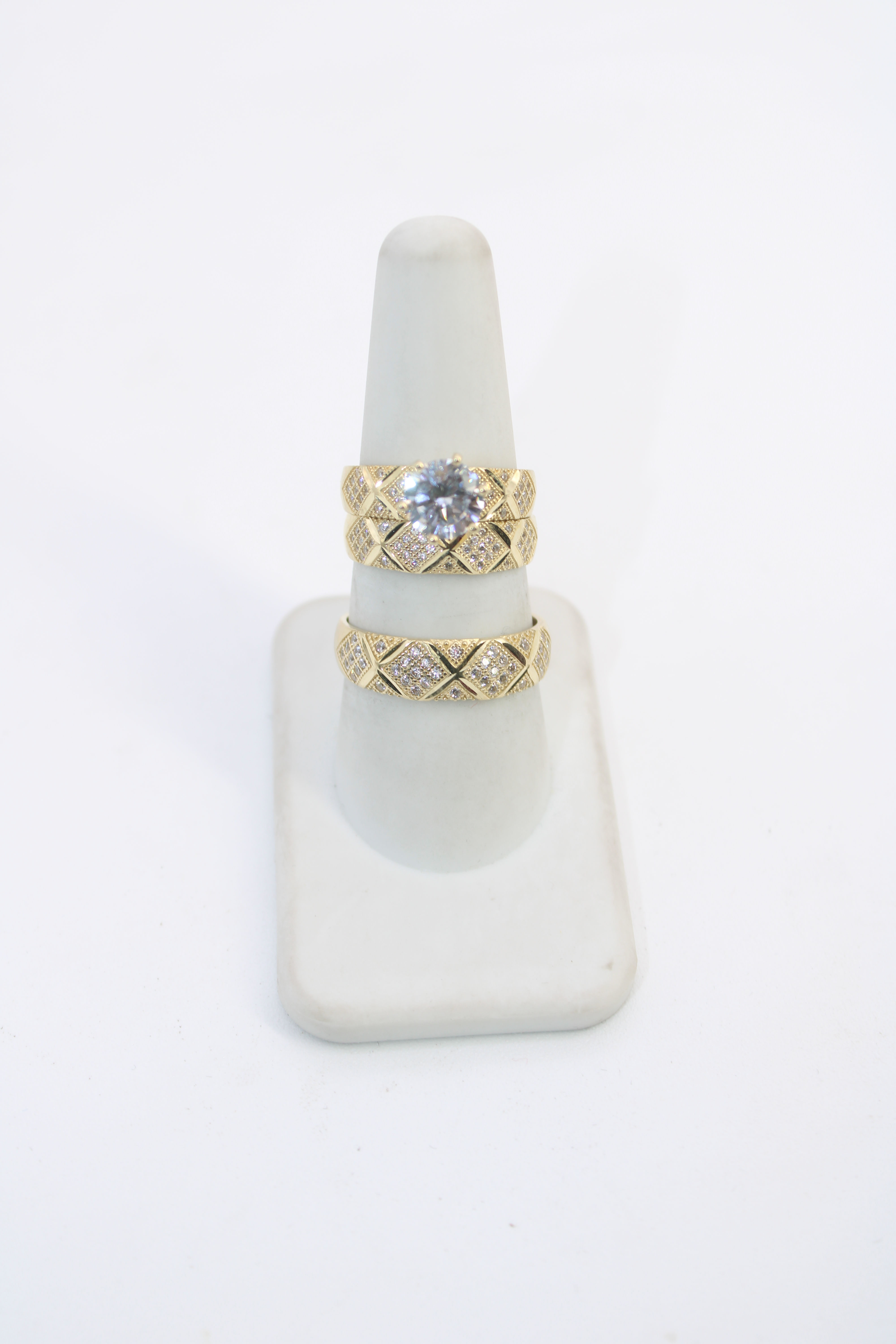 14K xXx Trio Wending Ring Cz - BTJ™