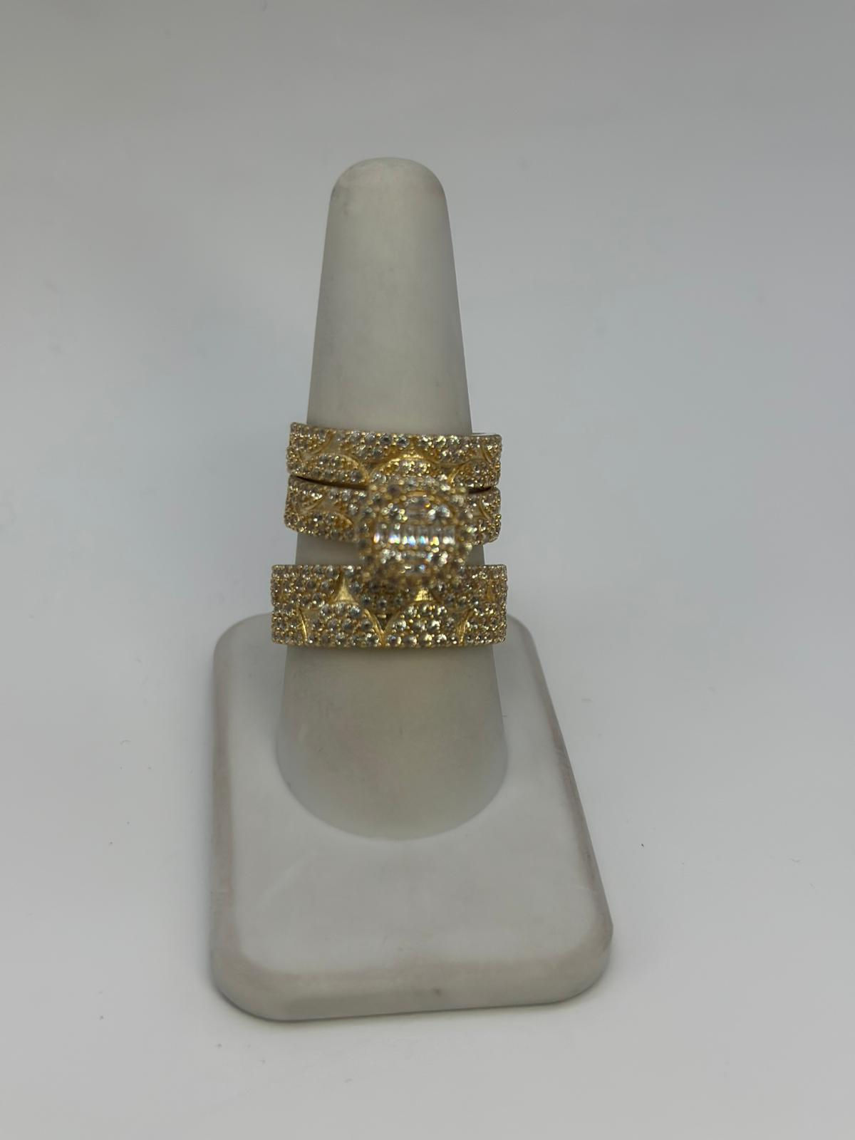 14K NICE FANCY WEDDING RING FULL ZC-BTJ™