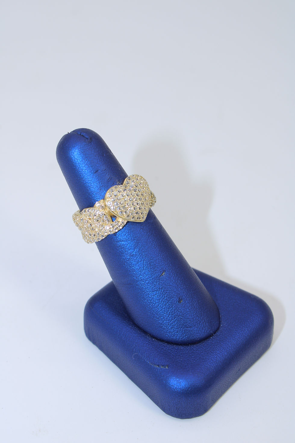 Thumbnail: 14K Heart And Chain Full Cz Woman Ring - BTJ™