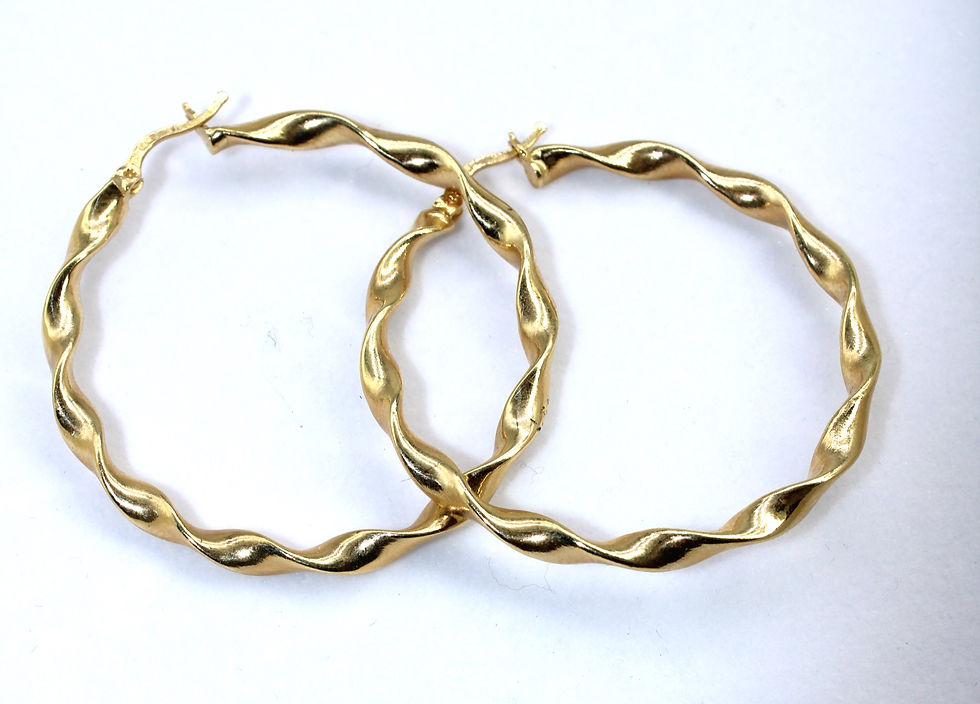 Thumbnail: 14K Twice Style Hoops Earring ( Large ) - BTJ™