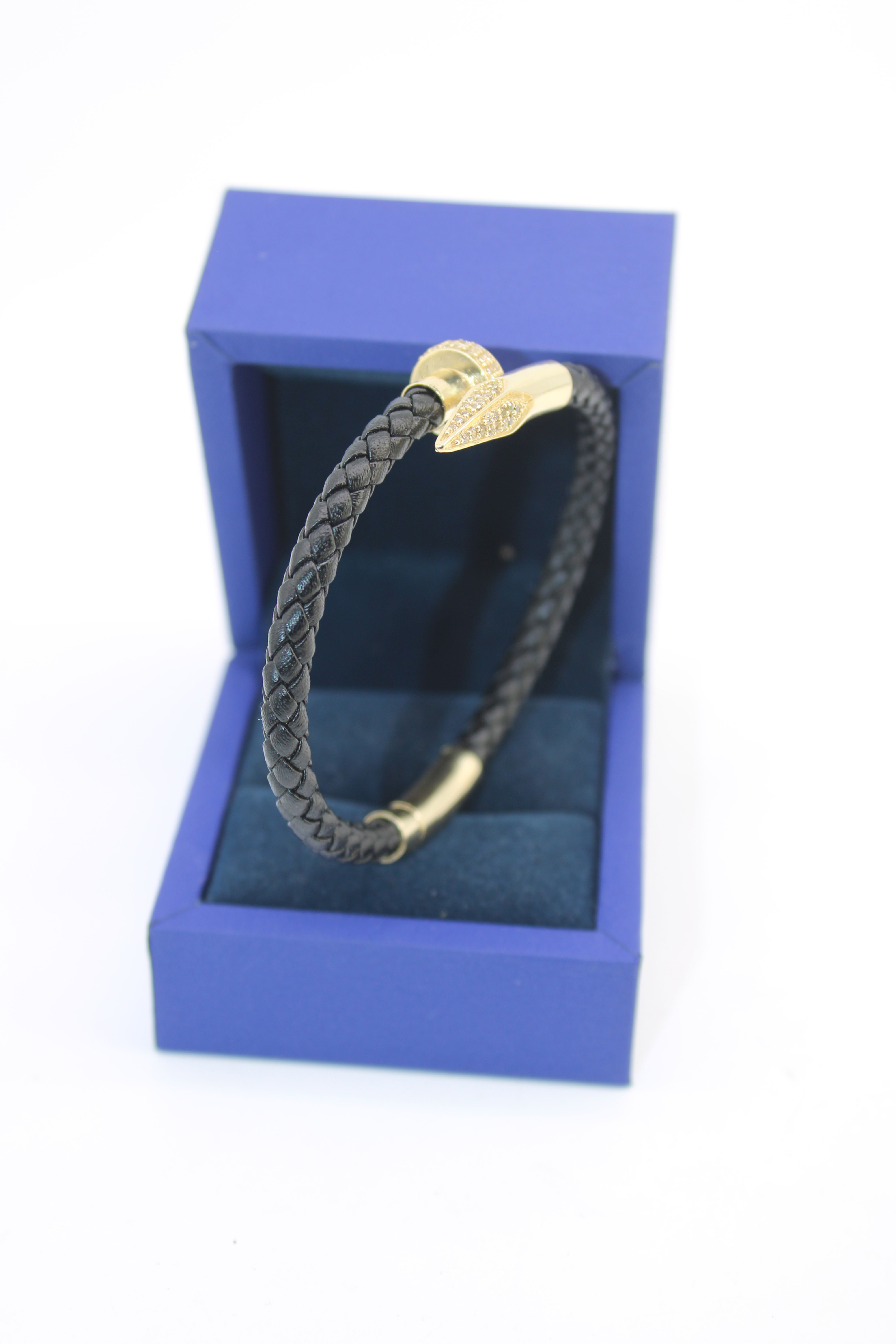 14K New Style Nail Black Bracelet Cz - BTJ™