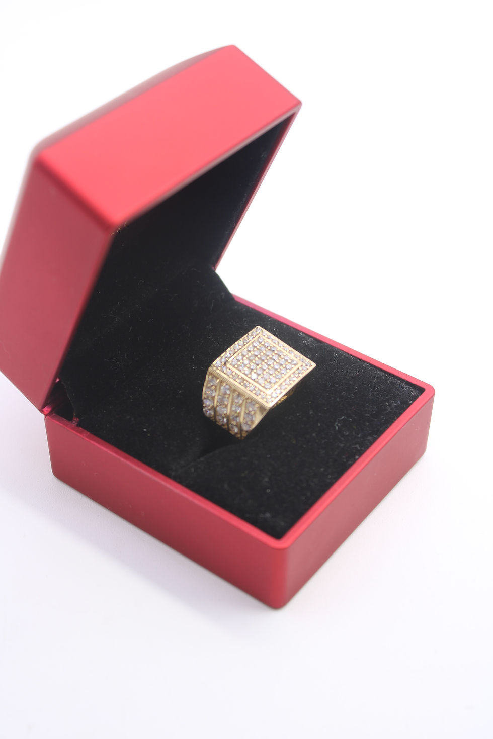 Thumbnail: 14K Nice Square Men Ring Cz - BTJ™