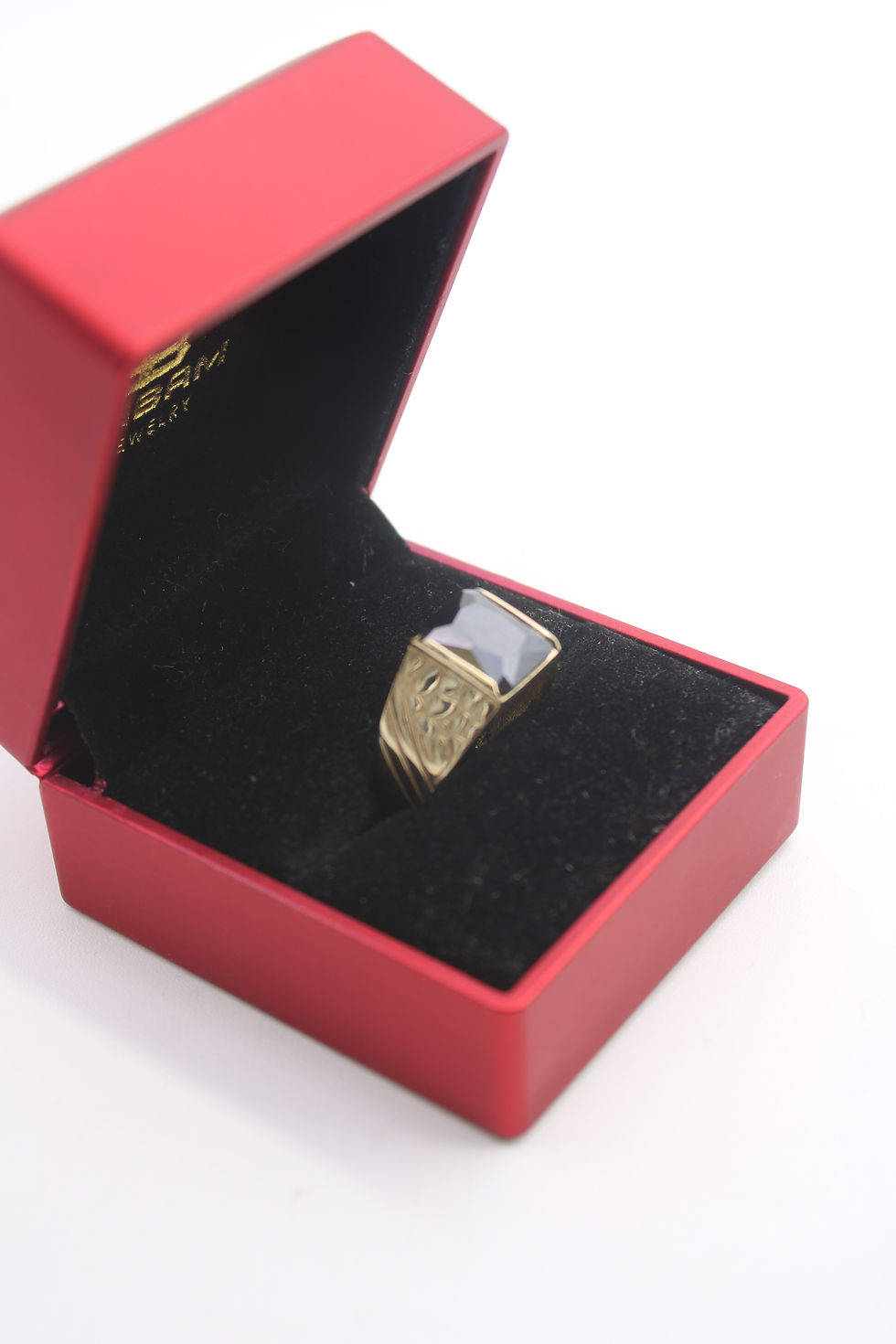 Thumbnail: 14K Nice Black Stone Men Ring Cz - BTJ™