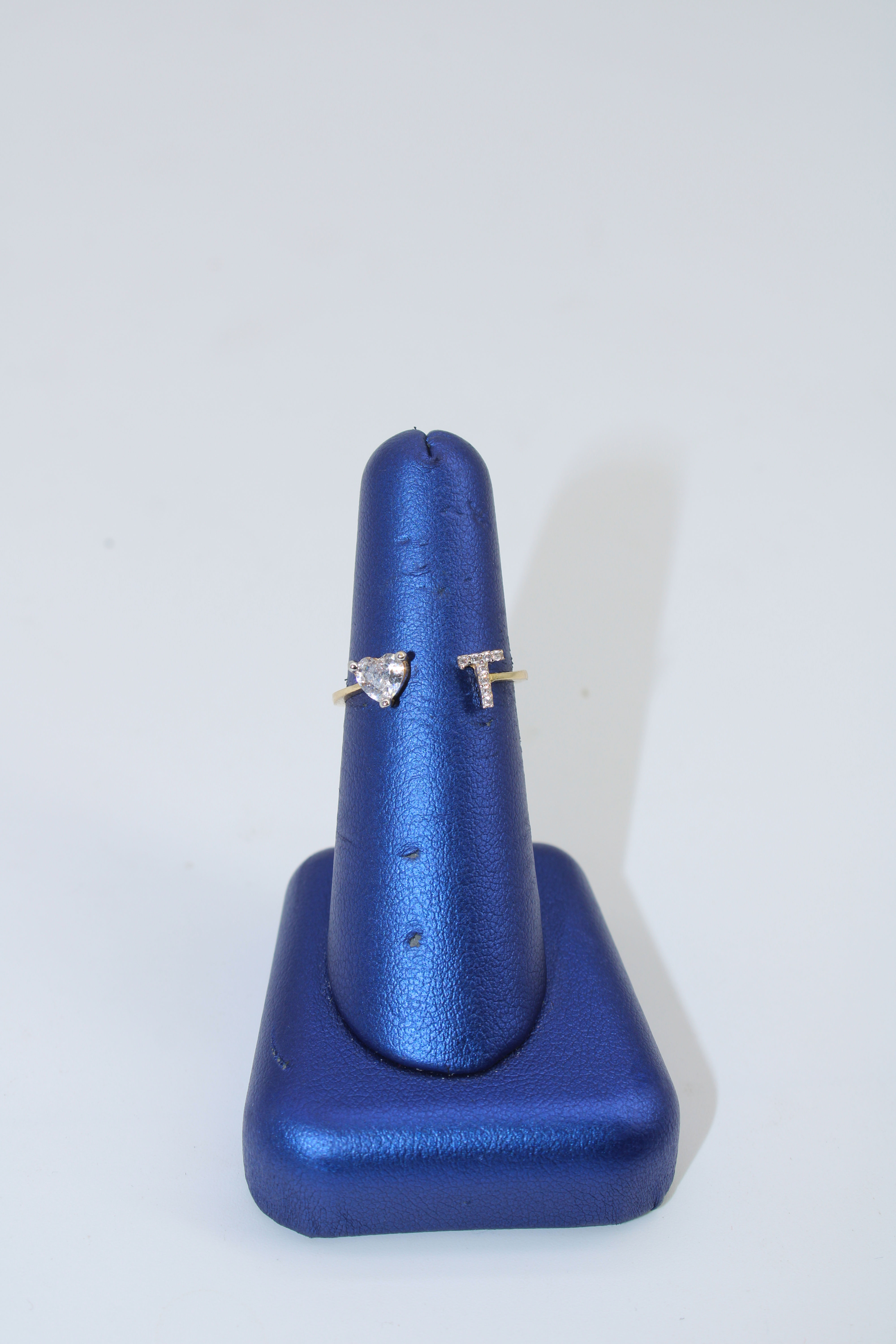 14K Letter T Woman Ring Cz - BTJ™