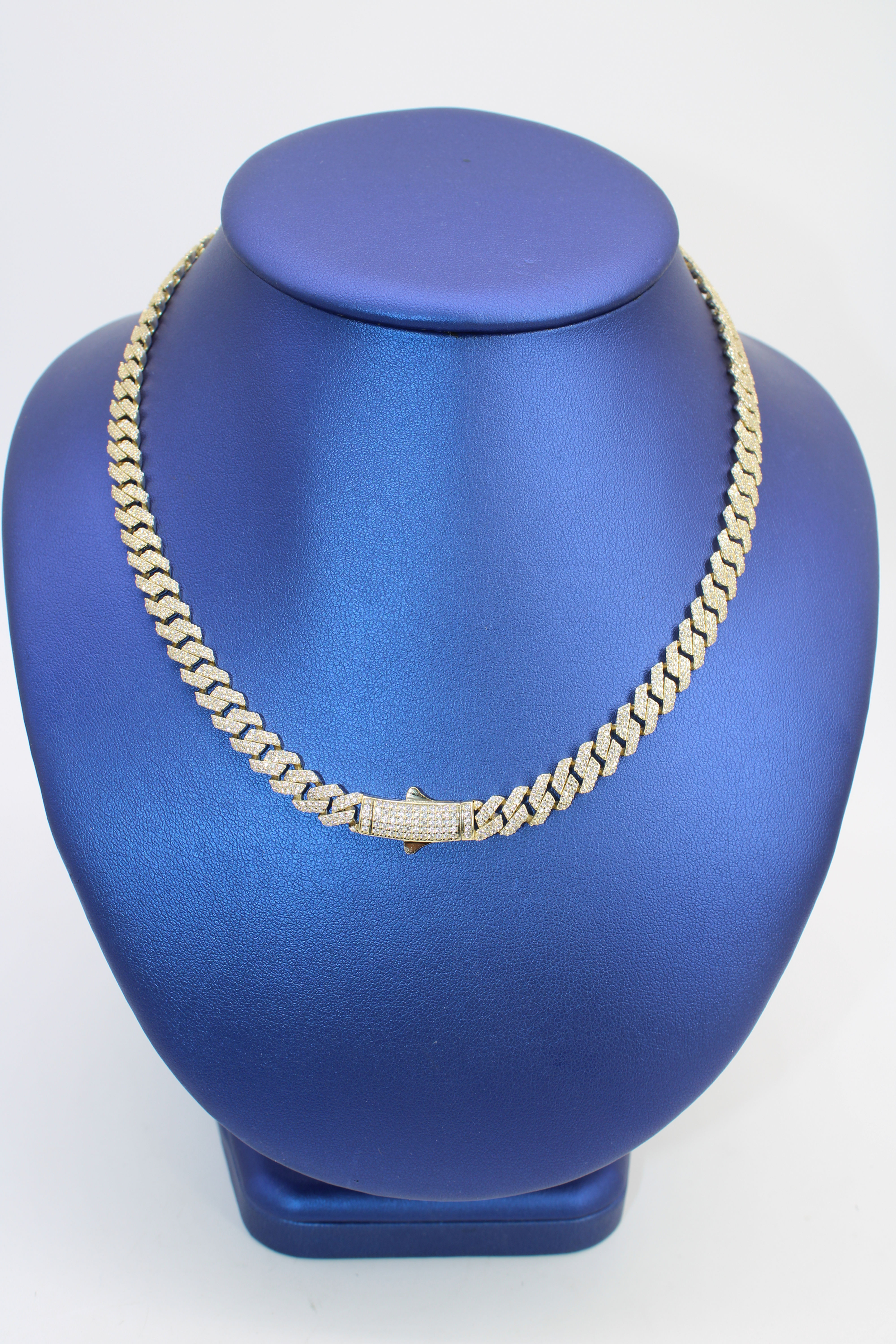 14K Itallo Edge Choker Full Cz (7mm)(16') - BTJ™