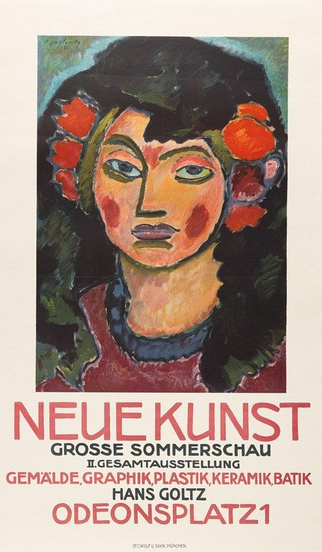 Plakat zur großen Sommerschau / Alexej von Jawlensky