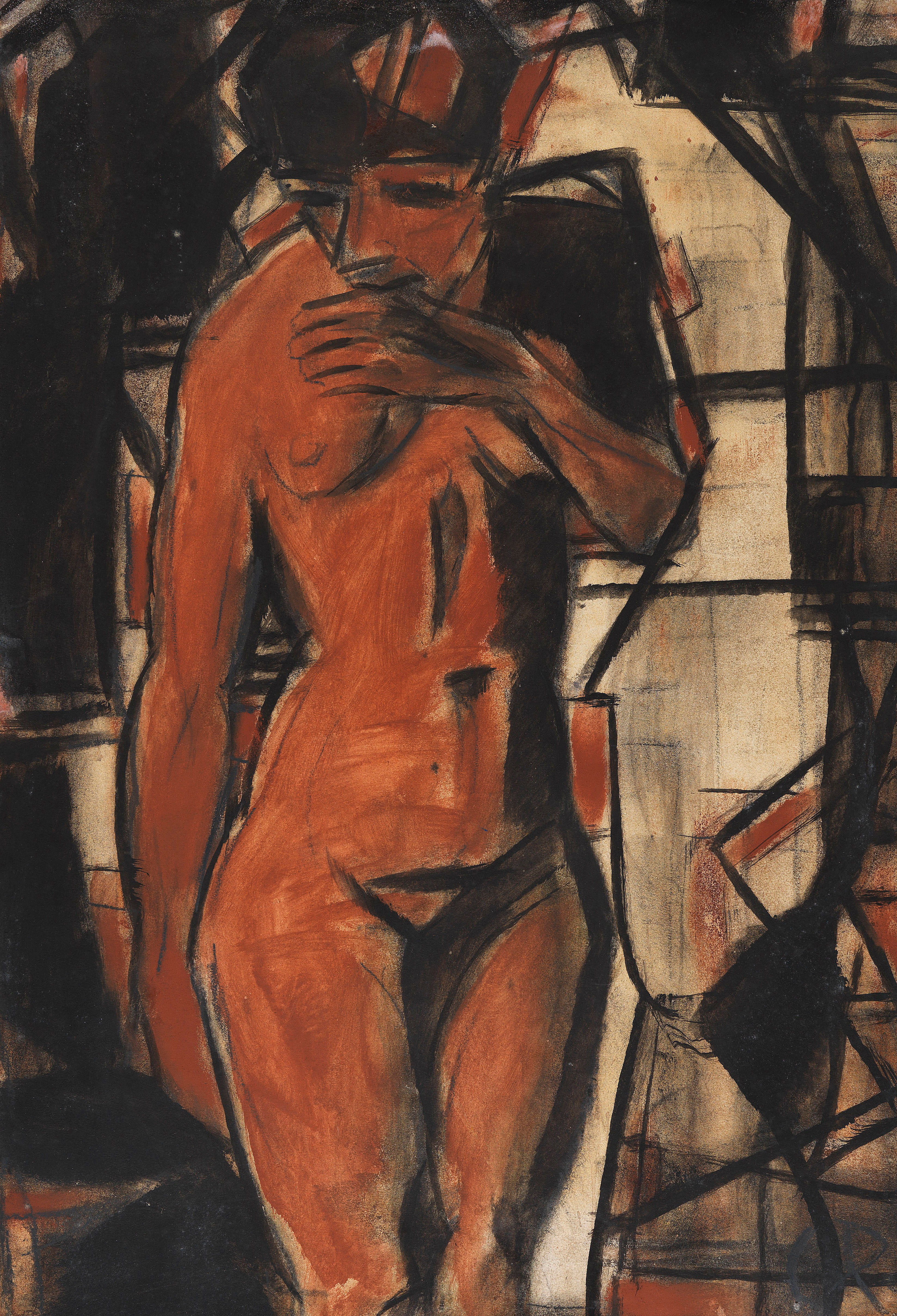 Standing female nude
