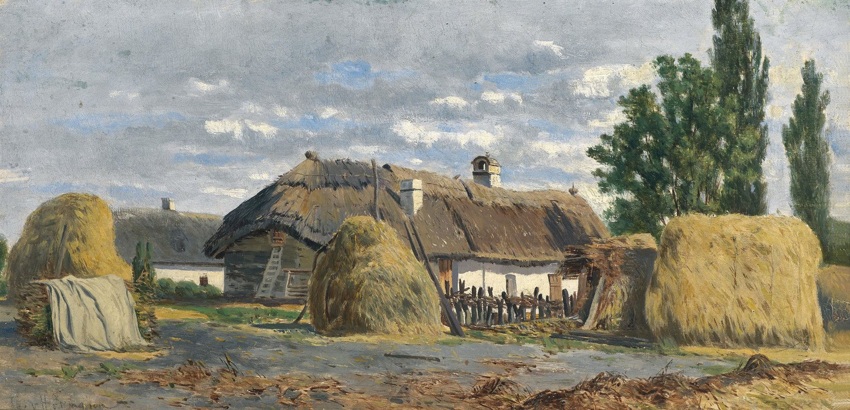 Hungarian Farmhouses / Theodor Von Hörmann
