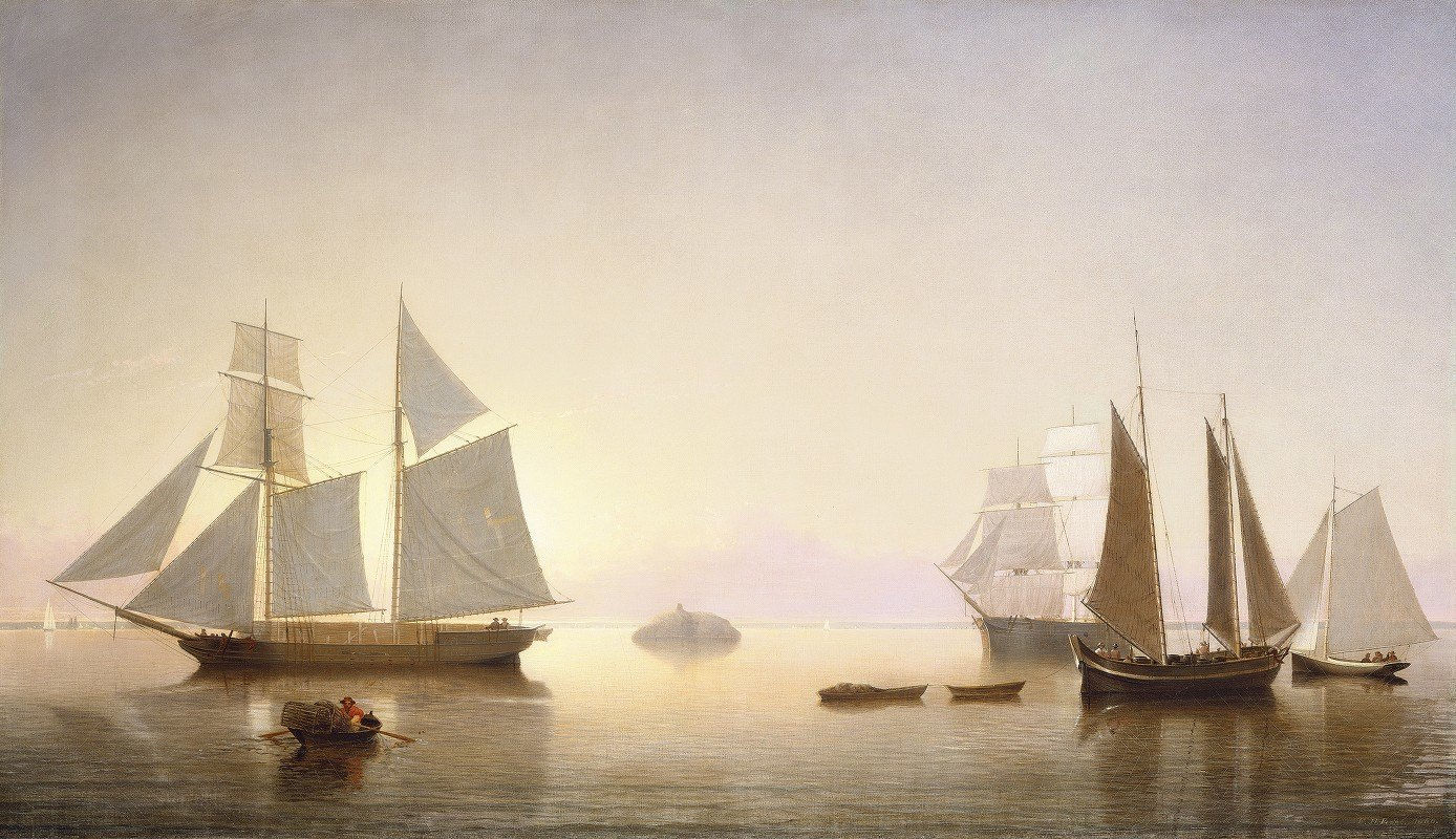 Becalmed off Halfway Rock / Fitz Henry Lane