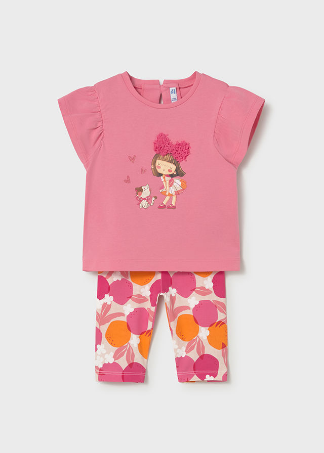 Thumbnail: Mayoral 1751 Pink Short Leggings Set