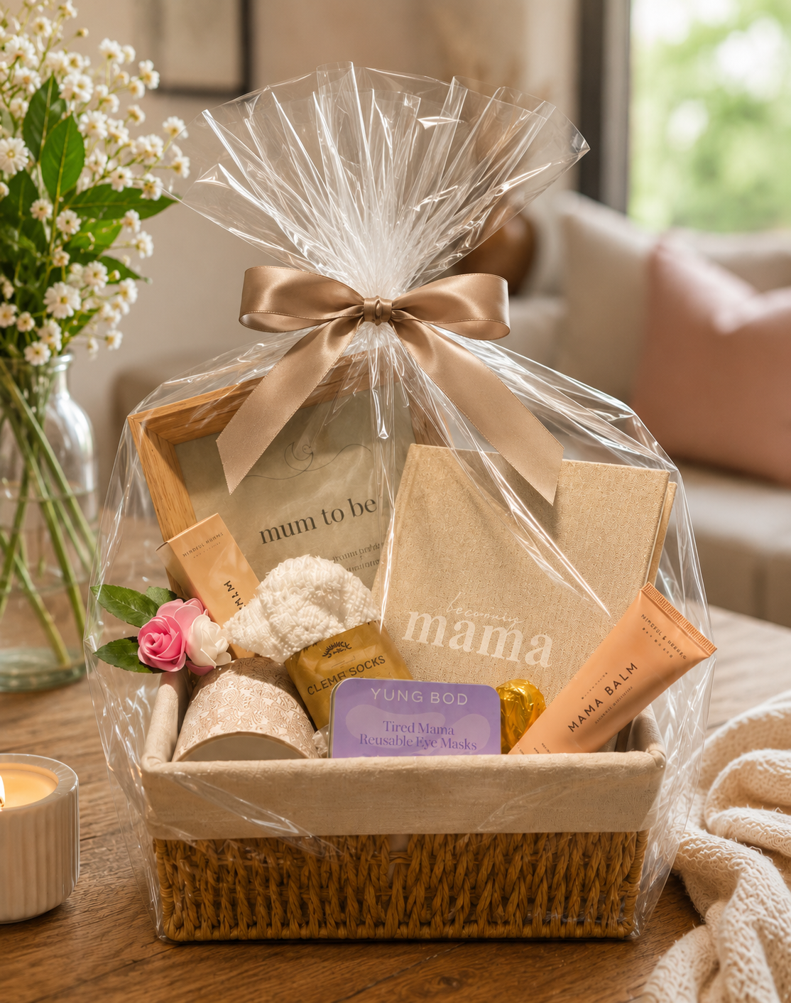 Hamper in Cellophane