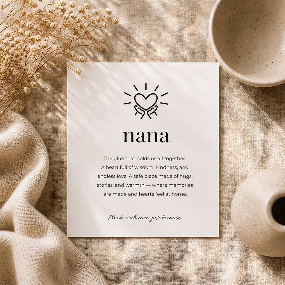 For My Nana Naming Keepsake Unframed
