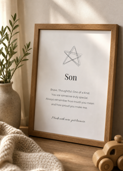 Son Naming Keepsake Framed