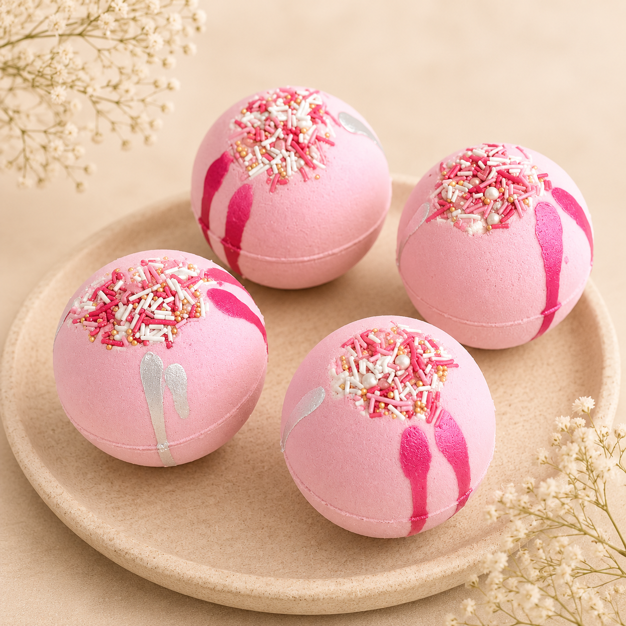 Pink Mimosa Goat Milk Bath Bomb