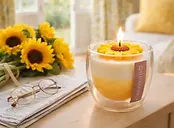 Floating Flower Candle - Sunrise2.webp